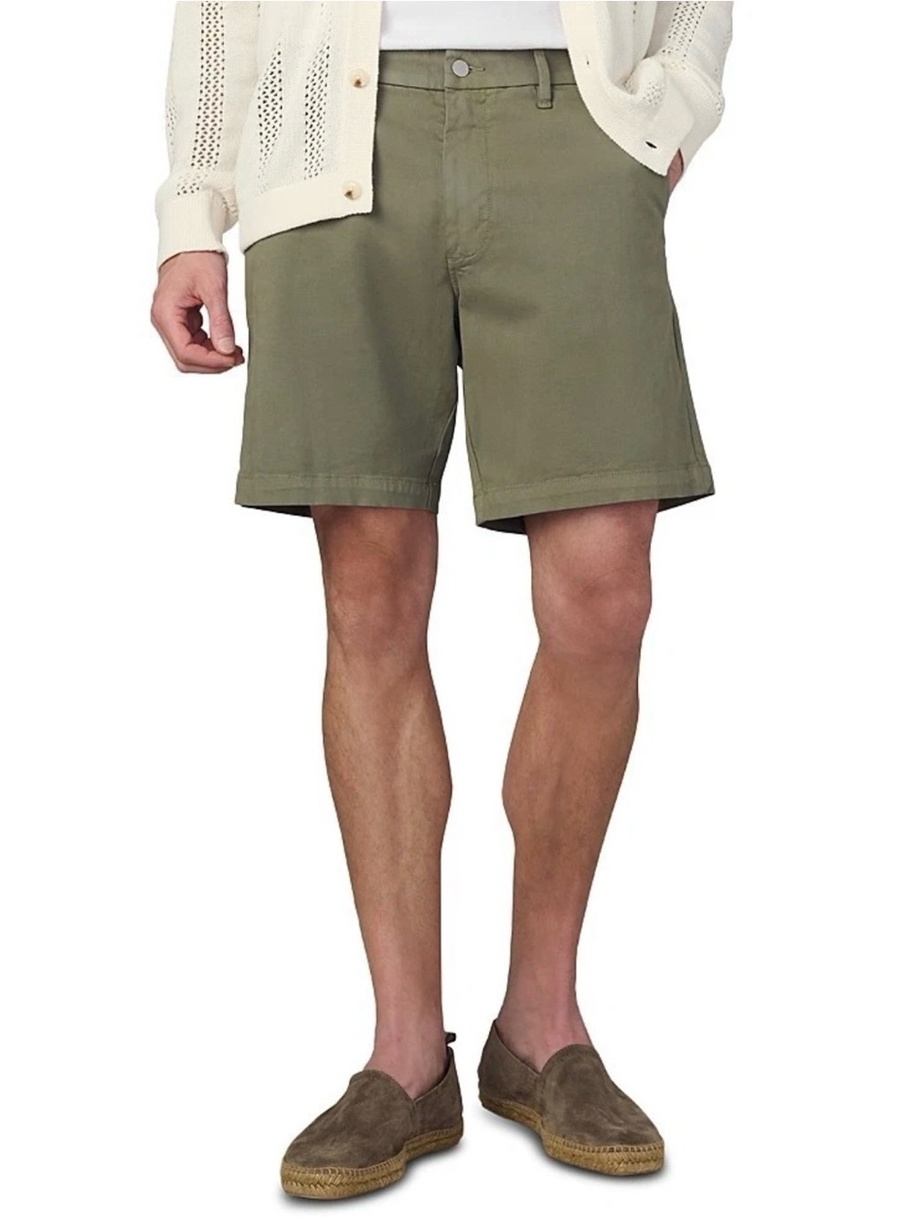 Joe's Jeans The Palmer Modern Trouser Shorts Men Size 38 Olive Green Classic NEW